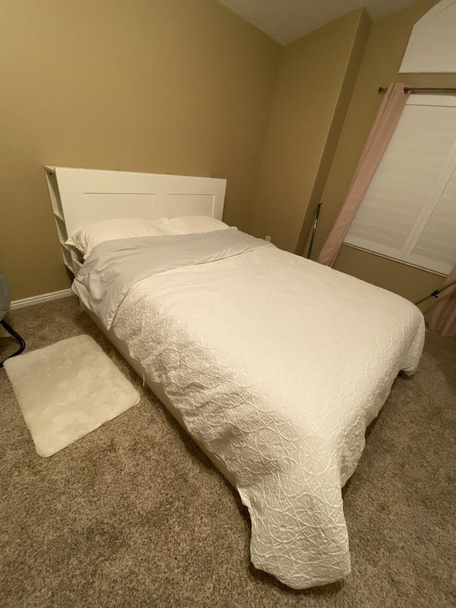 Queen Size Bed Frame with Storage and Headboard