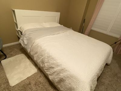 Queen Size Bed Frame with Storage and Headboard