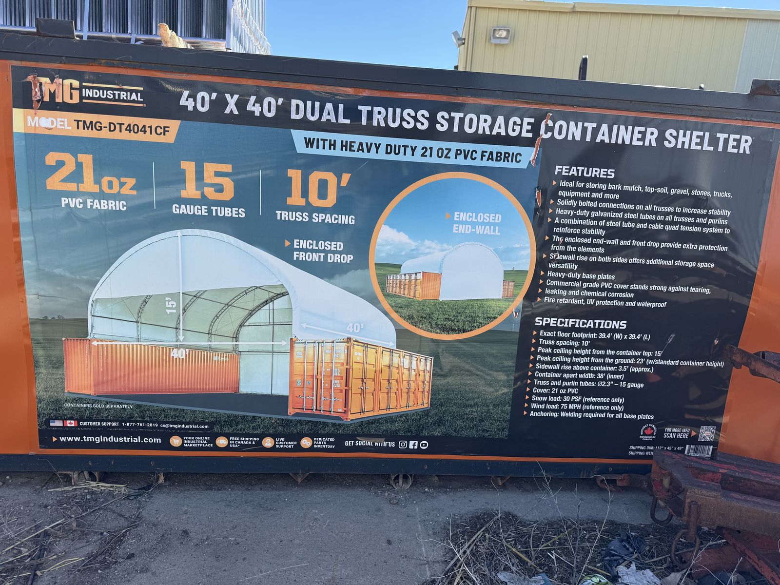 40 foot container shed.