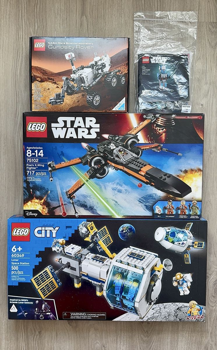 LEGO Lot – NEW & Sealed | RARE Curiosity Rover, Poe’s X-Wing, Space Station + Rare Bo-Katan Promo