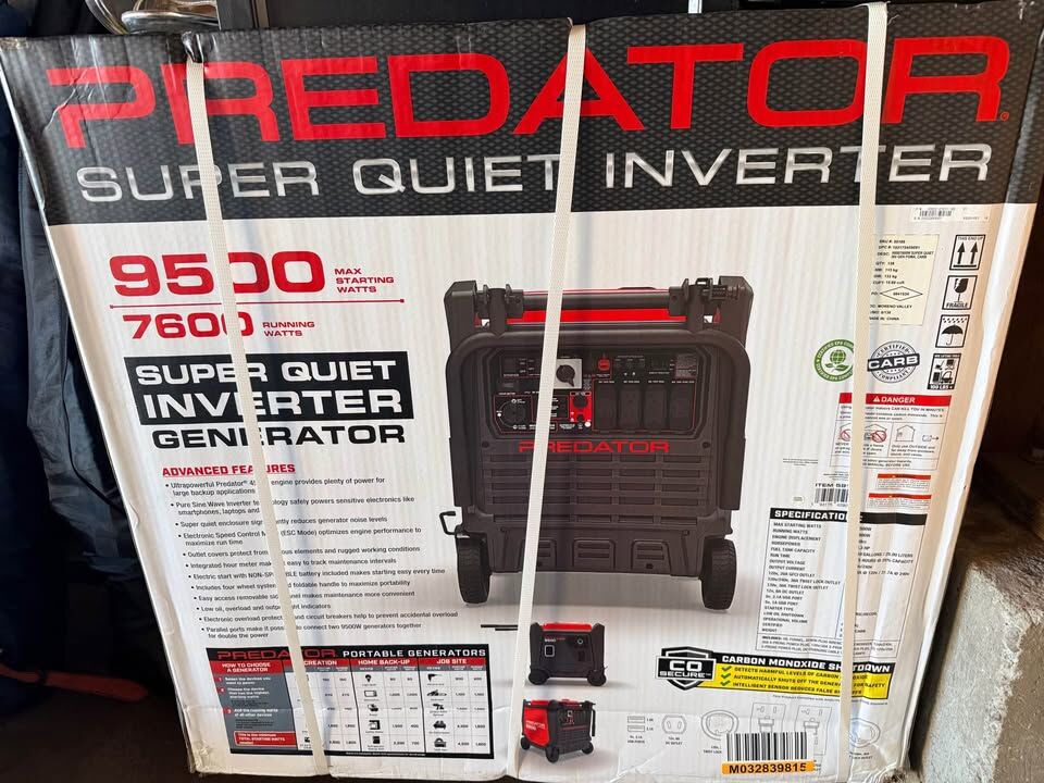 Predator 9500 Watt Inverter Generator