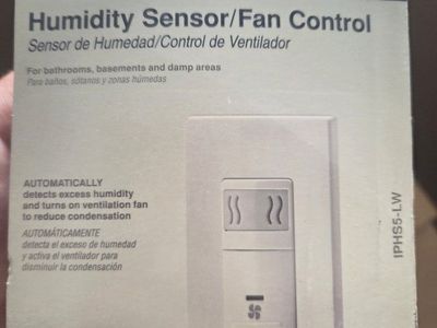 Leviton Decora IPHS5-LW Humidity Sensor & Fan Control - White, Single Pole, Auto On/Off