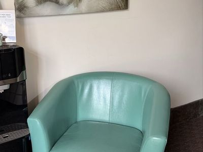 Sea Foam Green/Muted Turquoise Barrel Chair - Swivel Accent Seat