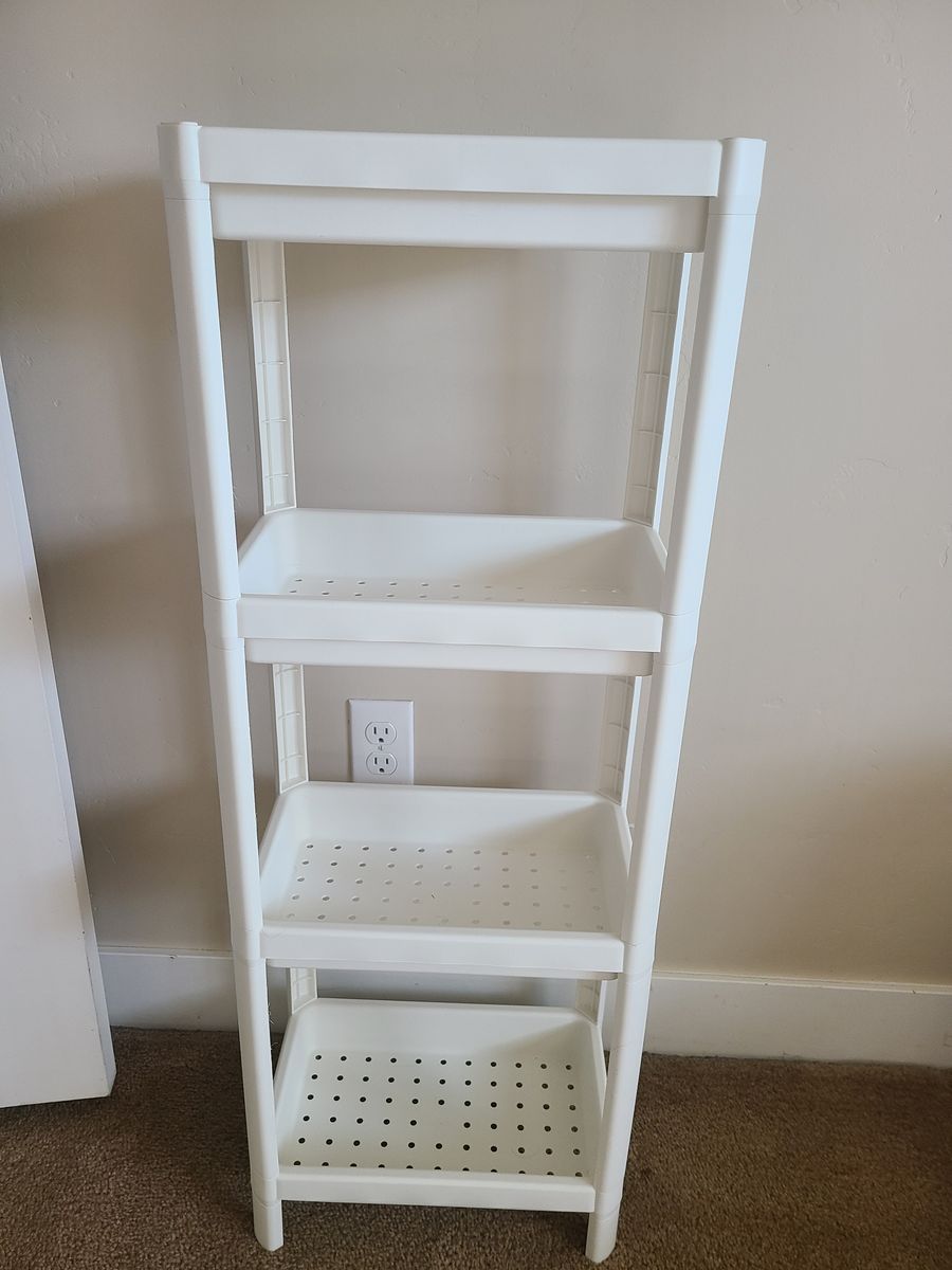 4 tier plastic shelf stand