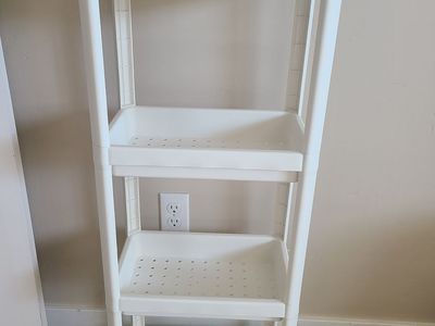 4 tier plastic shelf stand
