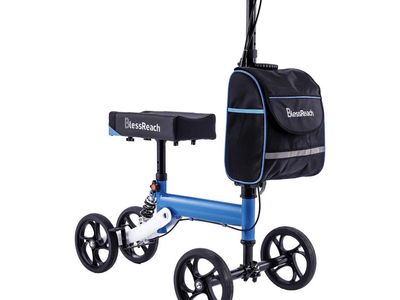 Brand New and Fully Assembled Bless Reach Model # WB 2105 Post Surgery Knee Scooter With Shock Absorbing Knee Pad