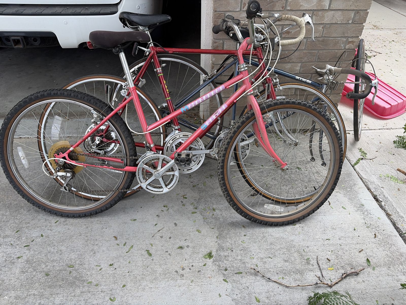 Bikes and bike trailer