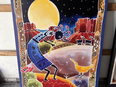 Kokopelli Southwest Gallery-Wrapped Canvas Art - Large