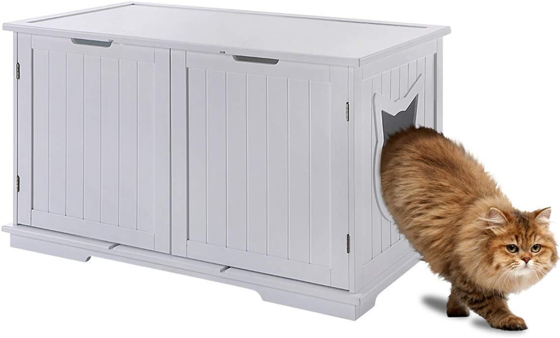 cat washroom storage bench