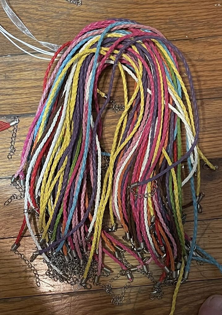 Leather Breaded Cords For Jewelry Makinng