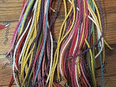Leather Breaded Cords For Jewelry Makinng