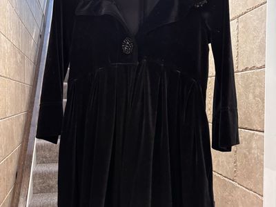 Free People XS Black Velvet Cape/Jacket