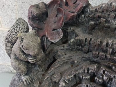 Solid Concrete Bird Bath Water Fountain Nice!