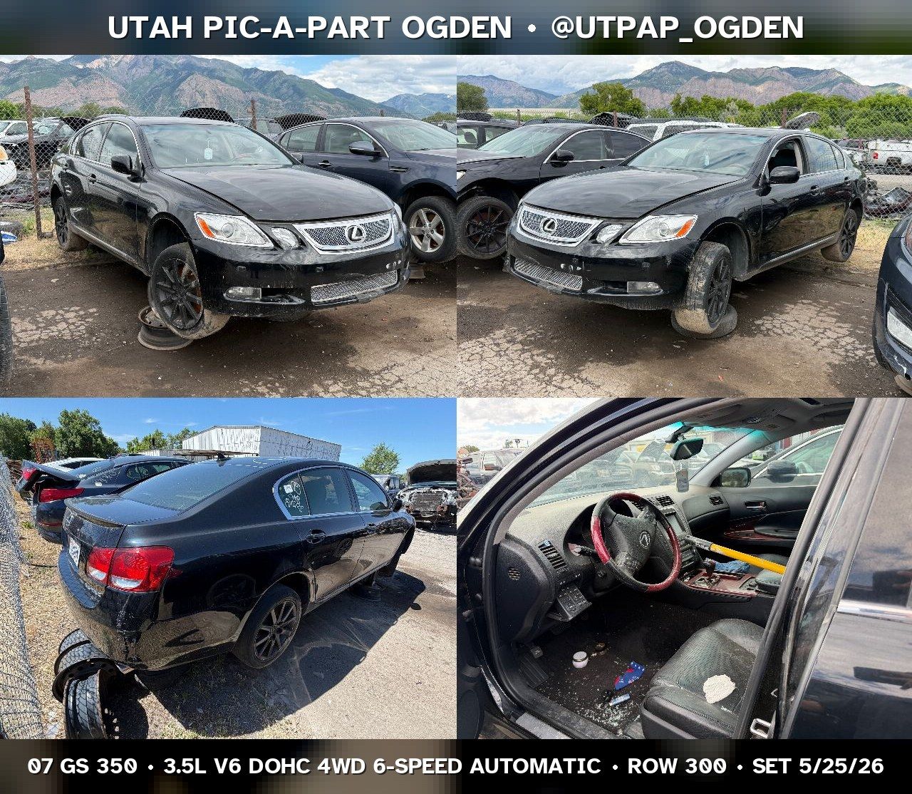 2007 Lexus GS 350 Parts - UTPAP Ogden