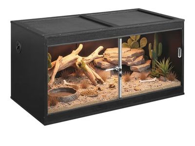 Unbranded 50 Gallon Glass Reptile Terrarium Tank with Sliding Doors & Escape-Proof Lock