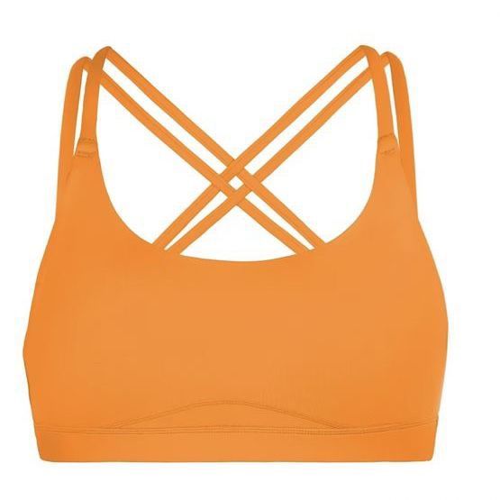 Brand new Brxl Orange Strappy Cross Back Sports Bra 