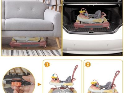 Foldable Baby Walker & Rocking Car Aid - Multi-functional infant activity center, Space-saving design brand new still in box
