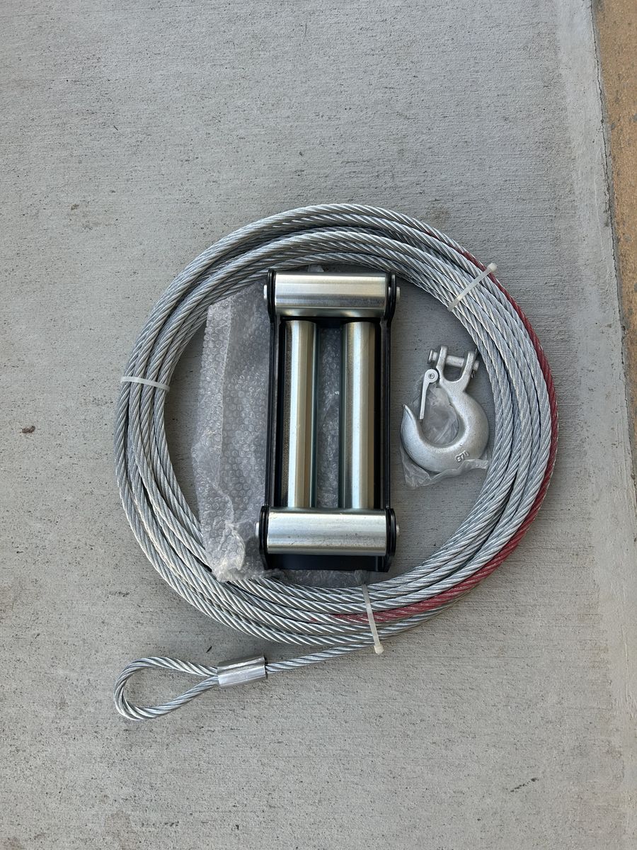 Winch Steel Cable Plus Hook And Roller Jeep Toyota NEW