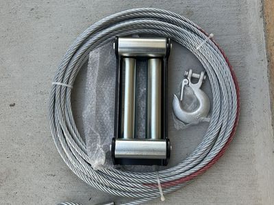 Winch Steel Cable Plus Hook And Roller Jeep Toyota NEW