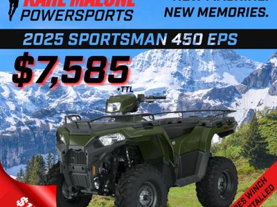 2025 Polaris Sportsman 450 H.O. EPS Sage Green - P