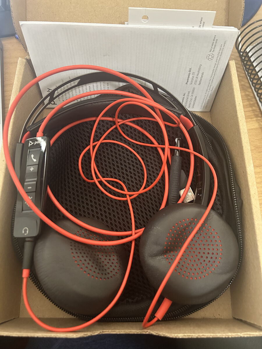 POLY BlackWire 5220 Headset - Part # 207576-01 - Lightly Used / Open Box