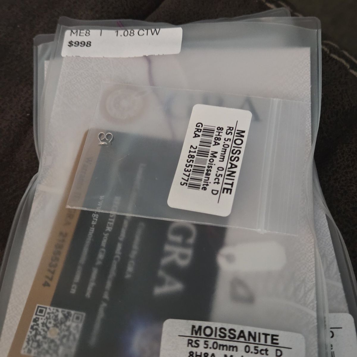 1 carat moissanite diamond earings