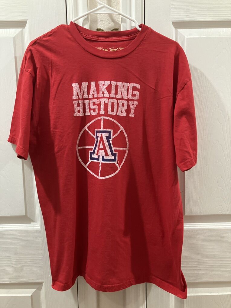 Red Distressed Making History U of Arizona Shirt