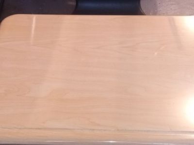 12 Desks with chairs attached and a snowblower for sale great for church, school etc 99 % NEW