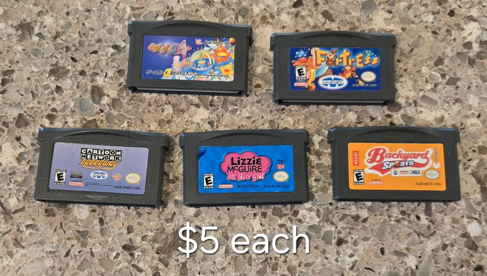 Gameboy Advance games $5 each including Fortress! trades considered!