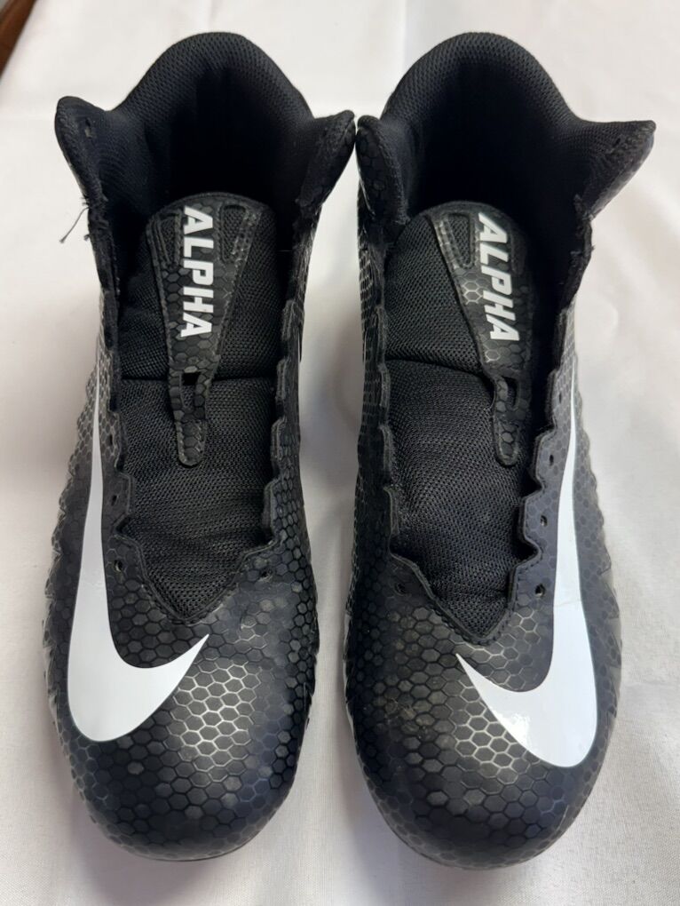Nike Alpha Football Cleats – Size 11 – Black/White