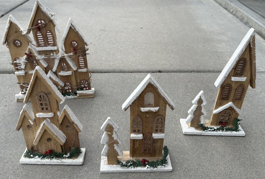 Lighted Wooden Village