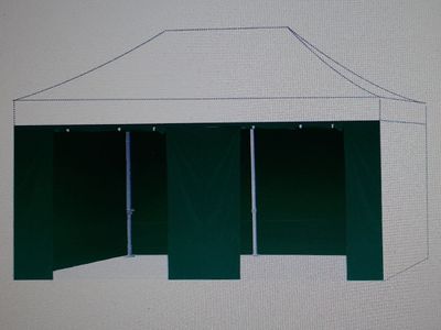 ABCCANOPY Original Full Set Of Top Cover, Backwall, Front Doorwall, 2-Sidewalls for 10x20 Pop Up Canopy-Commercial Series-New