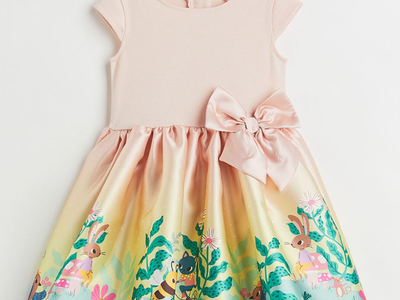 H&M girls’ pink Easter and spring dress in size 5–6Y