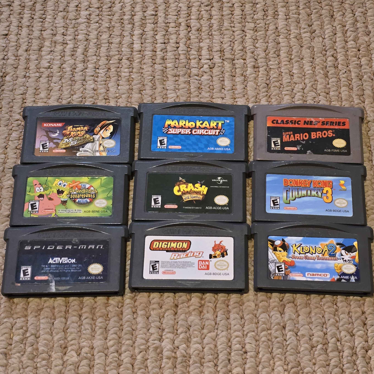 various gameboy advance games