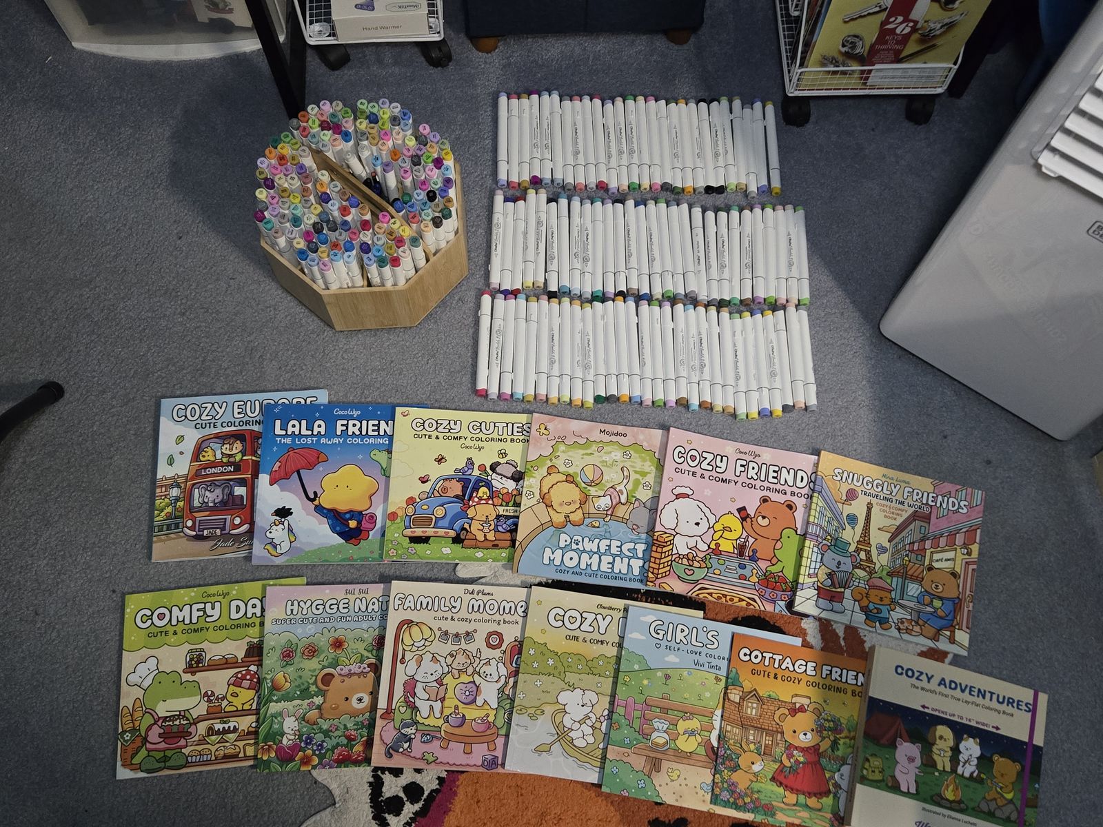 Huge Coloring Book & Markers Lot