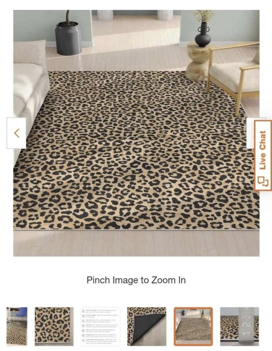 Havsa Leopard Brown 5x7 Modern Flat-Weave Rug (Well Woven)