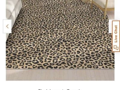Havsa Leopard Brown 5x7 Modern Flat-Weave Rug (Well Woven)