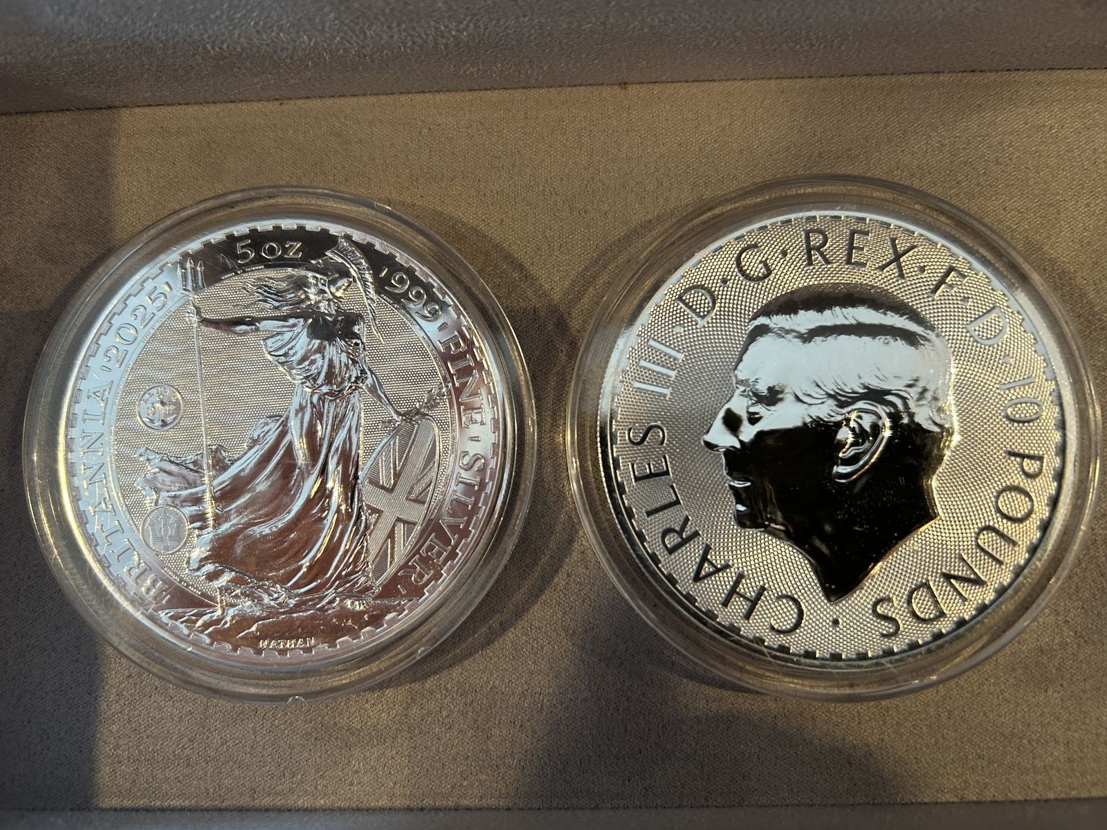 Silver British 5-oz Britanniis SS Tilawa coin 2025