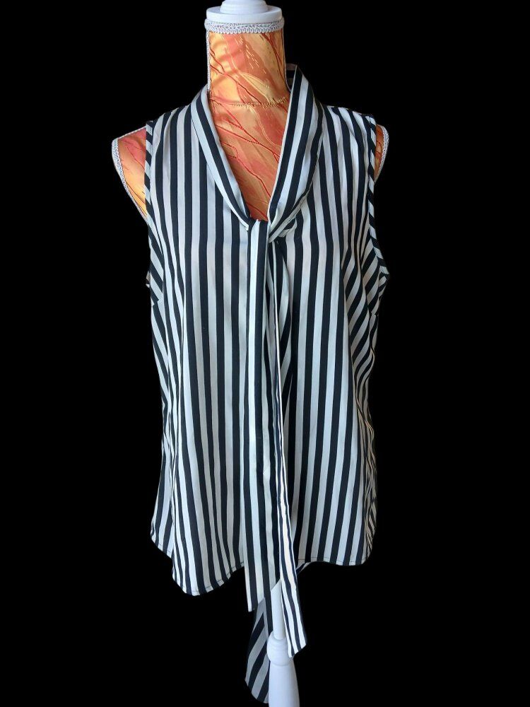 forever 21 black & white striped womens shirt s xl