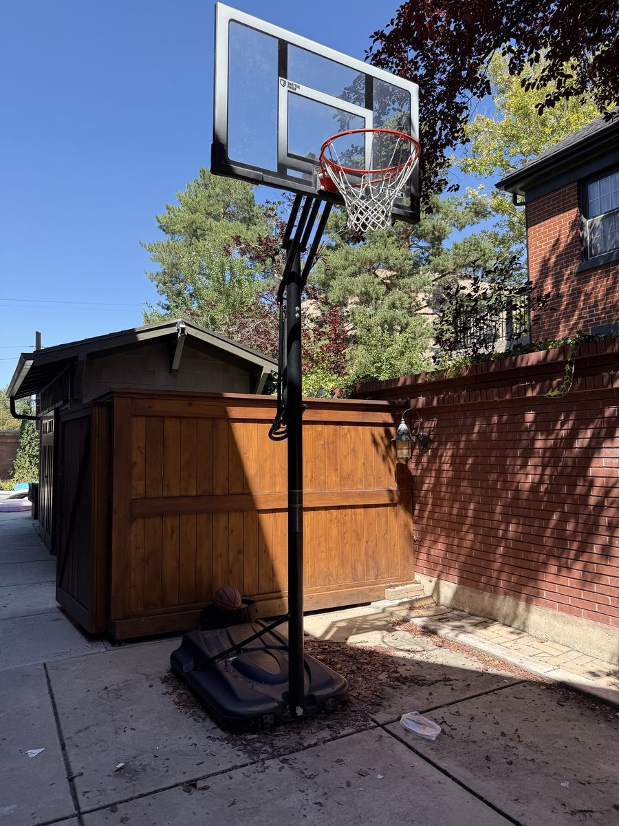 Free adjustable basketball hoop
