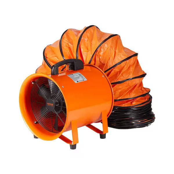 12" Vevor Utility Blower Fan with 16ft Duct Hose