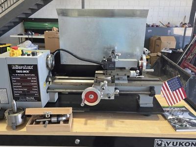 MicroLux 7x16 Variable Speed Lathe + Heavy-Duty Yukon Workbench + Tooling Package