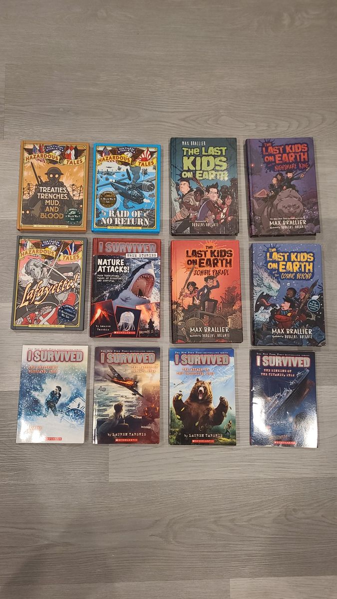 The last kids on earth,  I survived and Nathan hales's books