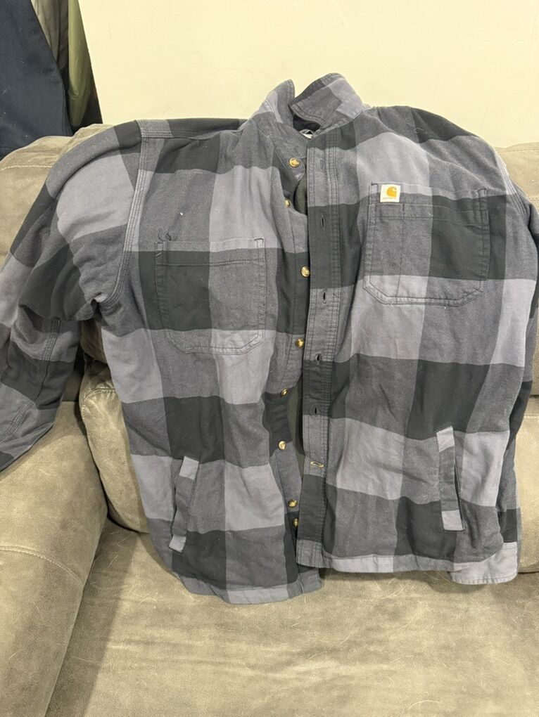 Carhartt Plaid Shirt Jacket Large OBO