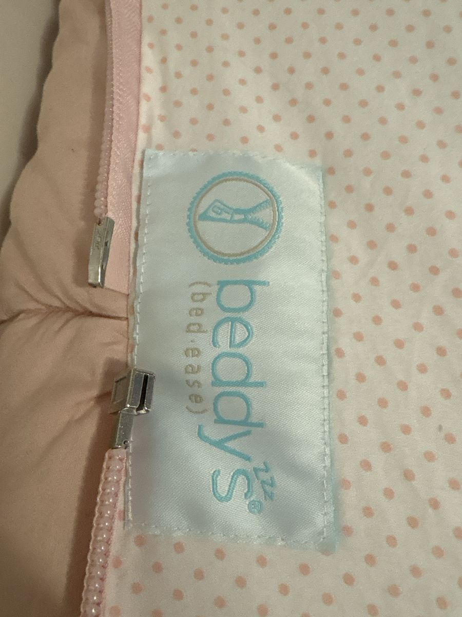 Beddy's Pink Polka Dot Zipper Bedding Set with Plush Minky Lining