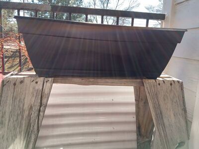 Black rectangular herb planter window box 27 inches long, 13 inches wide, 9 1/2 inches high with live herb plants