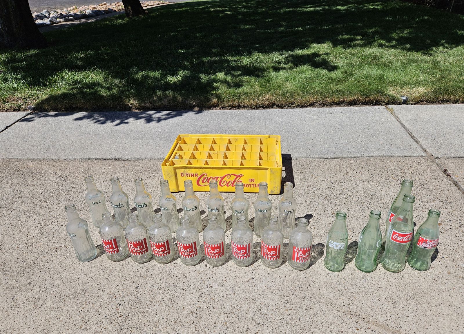 Vintage Coke Bottle Crate and Many Soda Pop Bottles