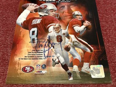 Steve Young Autograph 8x10 Photo San Francisco 49ers Hall of Fame Class of 2005 Certified Auto Certification of Authenticity