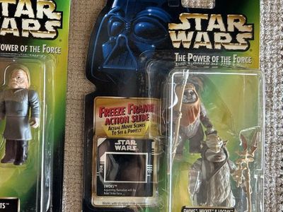 90’s Rare Green Card Kenner Star Wars Power of the Force The Ewoks Action Figures Set 1996 New