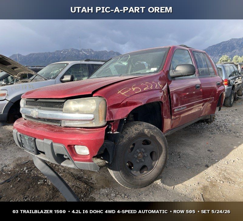 2003 Chevrolet Trailblazer 1500 Parts - UTPAP Orem